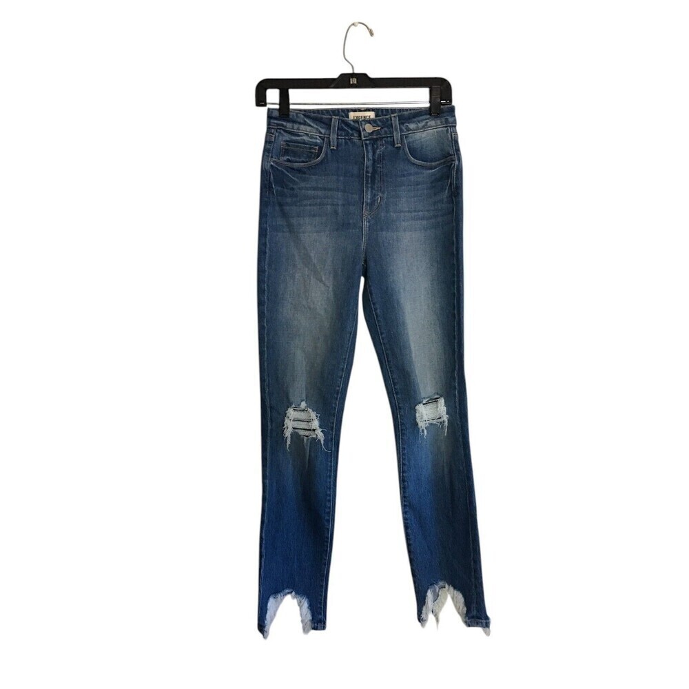 L'Agence Jeans Women's Size 25 Blue Cowan Destruct High Line Skinny